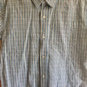 Gap Boys size 10 button-down blue plaid.Short slv
